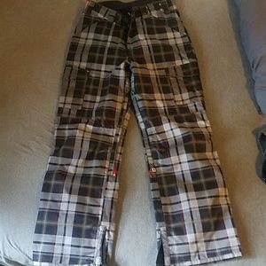 Burton The White Collection plaid dryride pants